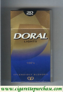 Doral Splendidly Blended Lights 100s cigarettes hard box